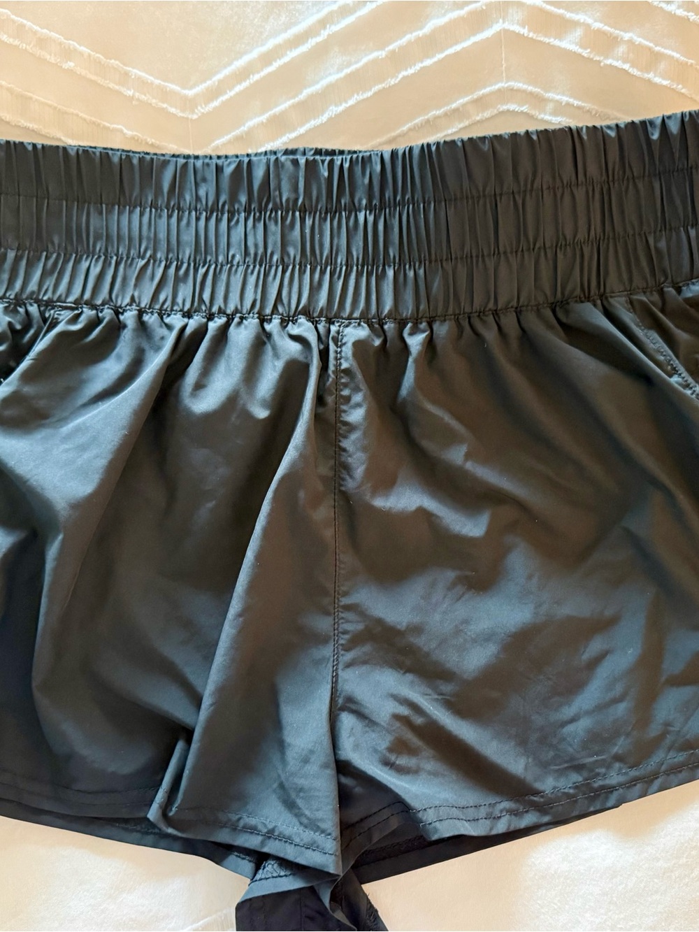 Free People Black Smocked-Waist Athletic Shorts- NWOT!